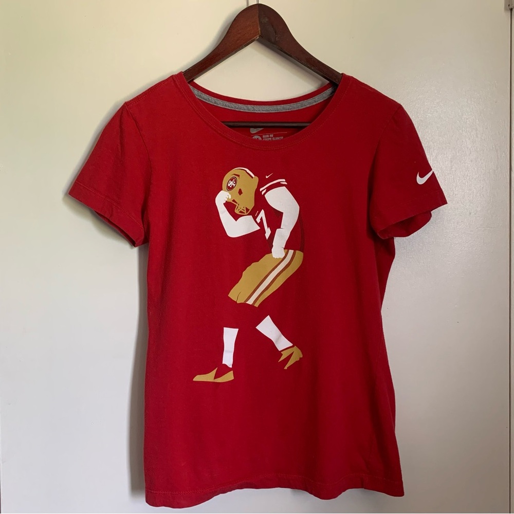 San Fransisco 49ers Shirt Womens Red Colin Kaepernick #7 NFL Football Nike